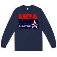 Navy usa basketball Long Sleeve Tee - ArtChic