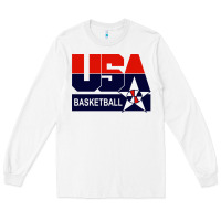 White usa basketball Long Sleeve Tee - ArtChic