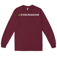 Burgundy Colnago Bicycling Bike Long Sleeve Tee - ArtChic