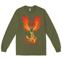 Army Green X-Men Jean Grey Phoenix Cosmic Flames Long Sleeve Tee - ArtChic