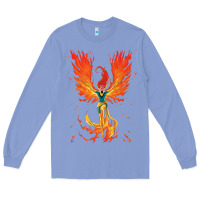 Colony Blue X-Men Jean Grey Phoenix Cosmic Flames Long Sleeve Tee - ArtChic