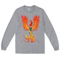 Heather Grey X-Men Jean Grey Phoenix Cosmic Flames Long Sleeve Tee - ArtChic