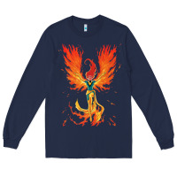 Navy X-Men Jean Grey Phoenix Cosmic Flames Long Sleeve Tee - ArtChic
