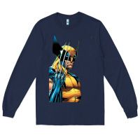 Navy wolverine 3 Long Sleeve Tee - ArtChic