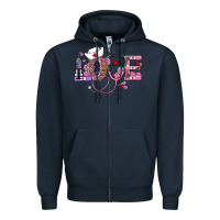 Navy valentines day nurse love Zipper Hoodie - RanaPortraitStore