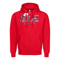 Red valentines day nurse love Zipper Hoodie - RanaPortraitStore