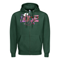 Sports Green valentines day nurse love Zipper Hoodie - RanaPortraitStore