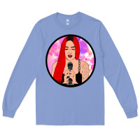 Colony Blue red hair girl singing Long Sleeve Tee - ArtChic