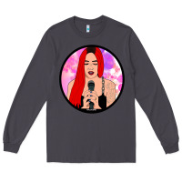 Smoke red hair girl singing Long Sleeve Tee - ArtChic