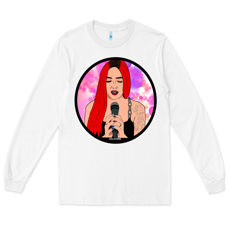 Red Hair Girl Singing Long Sleeve Tee by ArtChic | Teevron