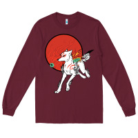 Burgundy Okami Long Sleeve Tee - ArtChic