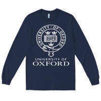 Navy oxford university campus Long Sleeve Tee - ArtChic