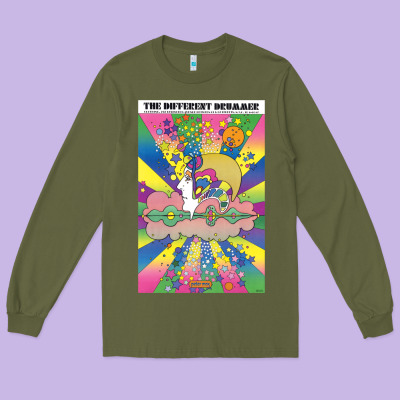 Different Drummer   Peter Max Long Sleeve Tee Designed By Artchic
