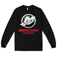 Black Mercury Marine Outboard Boat Long Sleeve Tee - ArtChic