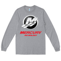 Heather Grey Mercury Marine Outboard Boat Long Sleeve Tee - ArtChic