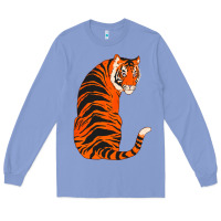 Colony Blue tiger Long Sleeve Tee - ArtChic
