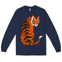 Navy tiger Long Sleeve Tee - ArtChic
