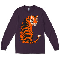 Plum tiger Long Sleeve Tee - ArtChic