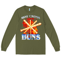 Army Green hot cross buns t shirt Long Sleeve Tee - ArtChic