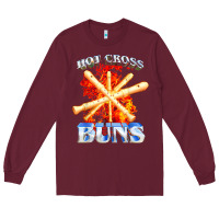 Burgundy hot cross buns t shirt Long Sleeve Tee - ArtChic