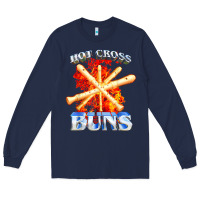 Navy hot cross buns t shirt Long Sleeve Tee - ArtChic