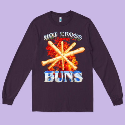 Hot Cross Buns T Shirt Long Sleeve Tee Designed By Artchic