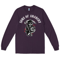 Plum horror skull sons of anarchy Long Sleeve Tee - ArtChic
