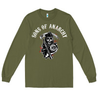 Army Green horror skull sons of anarchy Long Sleeve Tee - ArtChic
