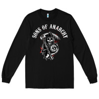 Black horror skull sons of anarchy Long Sleeve Tee - ArtChic