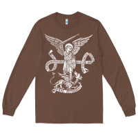Chestnut st michael archangel catholic angel defend us Long Sleeve Tee - ArtChic