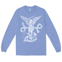 Colony Blue st michael archangel catholic angel defend us Long Sleeve Tee - ArtChic