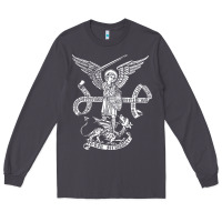 Smoke st michael archangel catholic angel defend us Long Sleeve Tee - ArtChic
