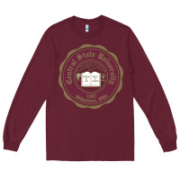 Burgundy College of  central state Wilberfroce 1887 Long Sleeve Tee - ArtChic