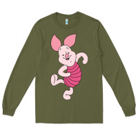 Army Green piglet Long Sleeve Tee - ArtChic