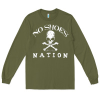 Army Green KENNY CHESNEY NO SHOES NATION Long Sleeve Tee - ArtChic