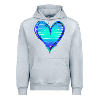 Heather Grey Mermaid Heart Urban Hoodie - Jasminsmagicworld
