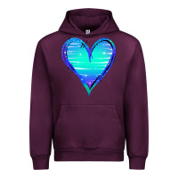 Mauve Wine Mermaid Heart Urban Hoodie - Jasminsmagicworld