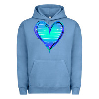 Pigment Pebble Blue Mermaid Heart Urban Hoodie - Jasminsmagicworld