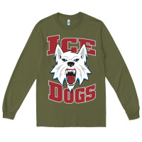 Army Green Fairbanks Ice Dogs Long Sleeve Tee - ArtChic