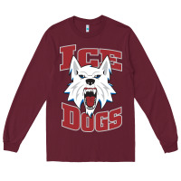 Burgundy Fairbanks Ice Dogs Long Sleeve Tee - ArtChic