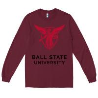 Burgundy ball.state.university.merch Long Sleeve Tee - ArtChic