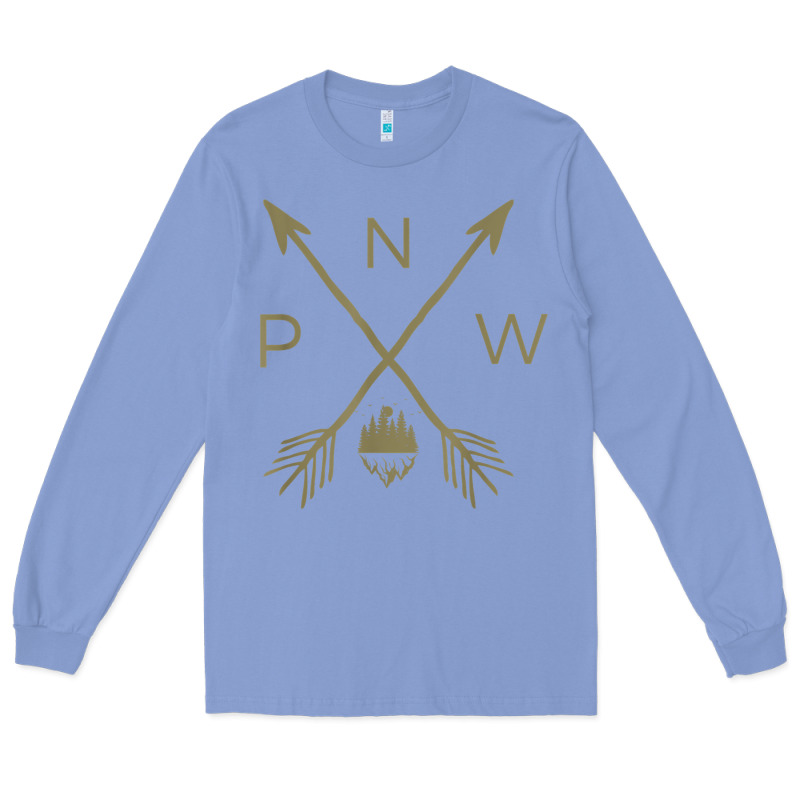 Pacific Northwest Mountain  Cool Pnw Pacific Northwest T Shirt Long Sleeve Tee by ArtChic | Teevron
