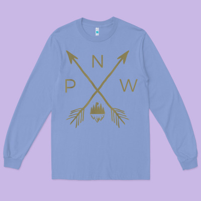 Pacific Northwest Mountain  Cool Pnw Pacific Northwest T Shirt Long Sleeve Tee Designed By Artchic