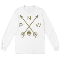 White pacific northwest mountain  cool pnw pacific northwest t shirt Long Sleeve Tee - ArtChic