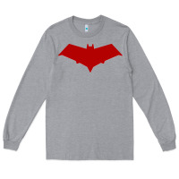 Heather Grey red hood Long Sleeve Tee - ArtChic