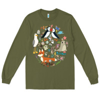 Army Green Puffin Rock gift for fans puffin rock characters Long Sleeve Tee - ArtChic
