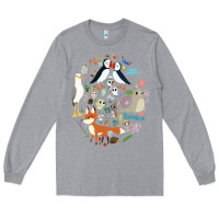 Heather Grey Puffin Rock gift for fans puffin rock characters Long Sleeve Tee - ArtChic