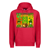 Cardinal st patricks gnomes and coins with shamrock Premium Hoodie - Artiststas