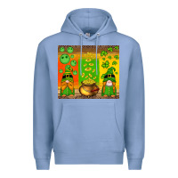 Colony Blue st patricks gnomes and coins with shamrock Premium Hoodie - Artiststas