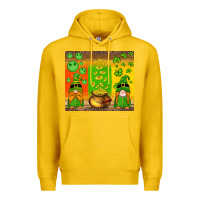 Lemon st patricks gnomes and coins with shamrock Premium Hoodie - Artiststas